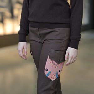 Brown Cropped Pants Equestrian Style